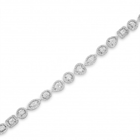 White Gold Diamond Bracelet 6.00ct TDW